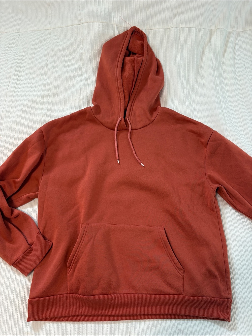 Rust Red Women's Hooded Pullover Sweatshirt
